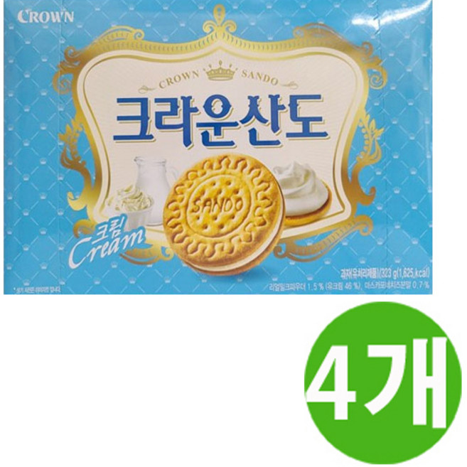 크라운 산도 크림, 323g, 4개