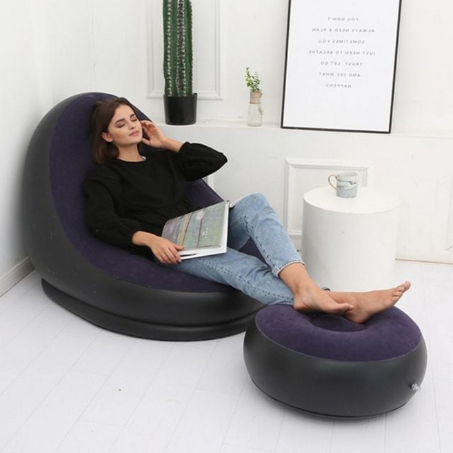 가정용 업소용 1인용 쿠션 에어쇼파 퍼플 쇼파 빈백 에어쇼파 1인쇼파 1인용쇼파 휴대용쇼파 거실쇼파 테라스쇼파 안락쇼파 공기주입쇼파 소파 쿠션쇼파 경량쇼파+노드커머스Shop, 본상품선택