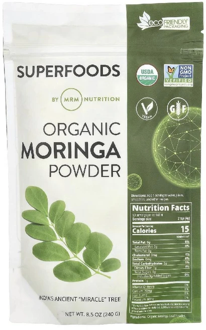 MRM 로우 오가닉 모링가 파우더, 240g, 1개 - 쿠팡