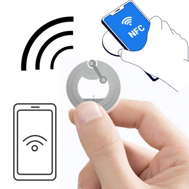 NFC 태크 스티커 카드 칩 NTAG 215 디지털 전자 명함 제작 NFCTAG [도어락 스마트 앱 사원증 라벨], 1개, 상세페이지 참조