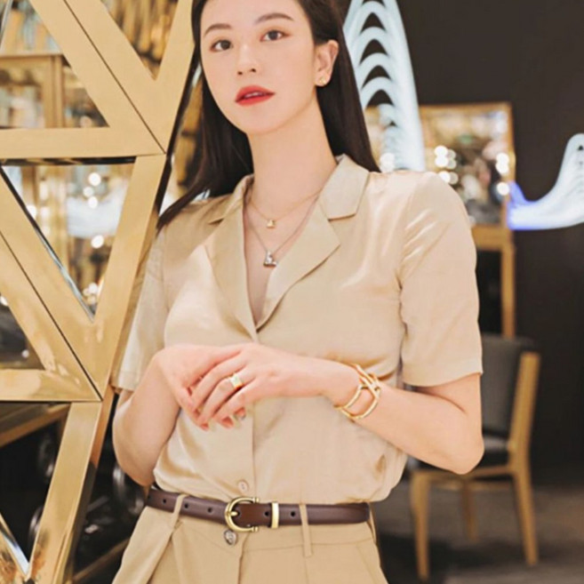 라펠로 가죽 심플 포인트 여성벨트 1p