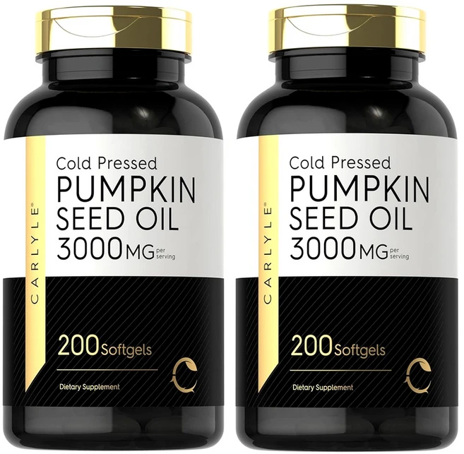 Carlyle Pumpkin Seed Oil 3000mg 칼라일 호박씨 오일 200정 2팩, 2개 - 쿠팡