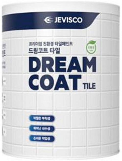 제비스코 드림코트 타일 화이트0.9L 타일페인트, 타일 화이트크림0.9L, 900ml, 1개