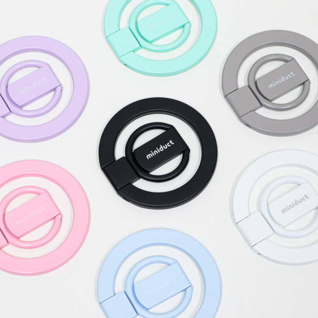 미니덕트 그립메이트 맥세이프 홀더 마그네틱 디스크 스마트톡, 1개, 클리어 화이트