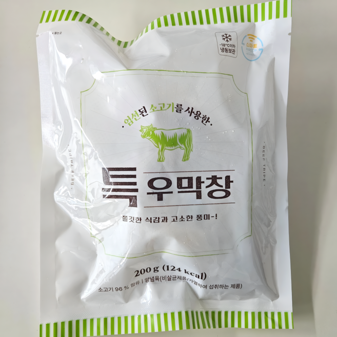 [육즙한입] 특우막창 200g 잡내없는 소막창 캠핑 에어프라이어 간편조리, 6개