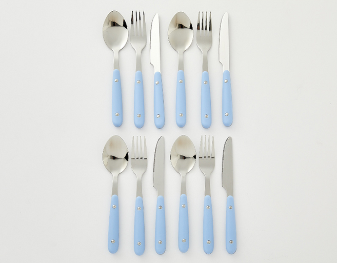 모던하우스 마카롱컬러 커트러리 디너세트 12P 스카이블루_BETTER, 사진참조, 디너스푼4P/디너포크4P/디너나이프4P, 1개