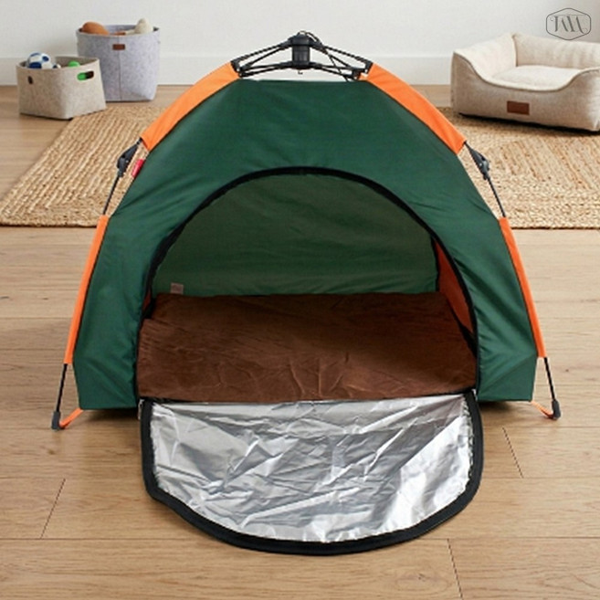 강아지 텐트 하우스 원터치 방수 탠트 휴대용 애완견집 방석포함