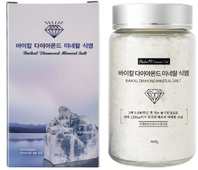 천연소금 바이칼소금 미네랄소금 다이아몬드소금 바이칼다이아몬드미네랄소금 건강한소금, 1개, 600g - 쿠팡