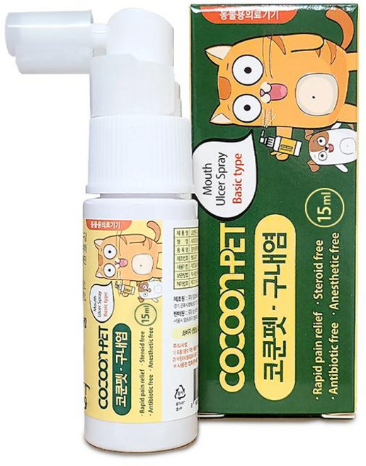 코쿤펫 고양이 구강 구내염 치주염 케어 치료제 무향, 1개, 15ml