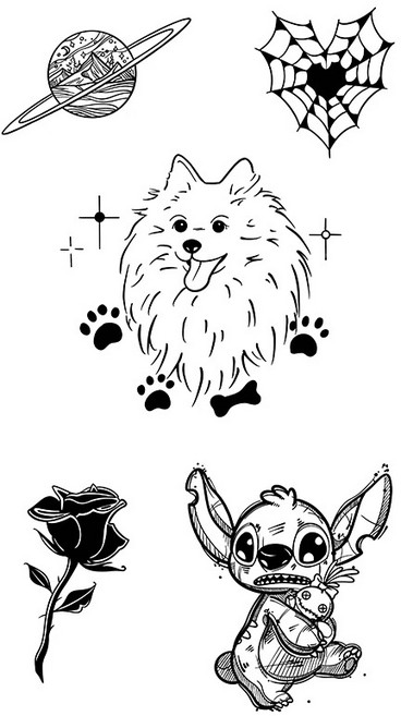 에테르넬 반영구 타투스티커 헤나, 1개, Q40