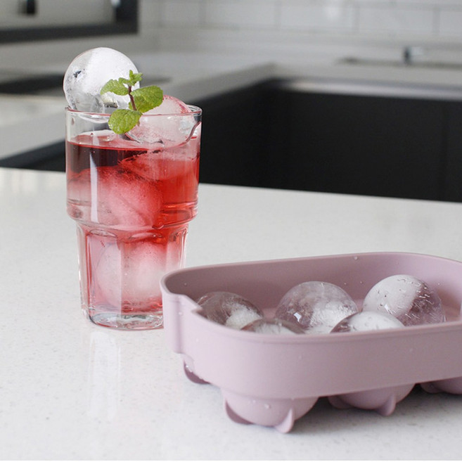 리빙안 왕 얼음트레이 6구 얼음틀, 그린, 1개