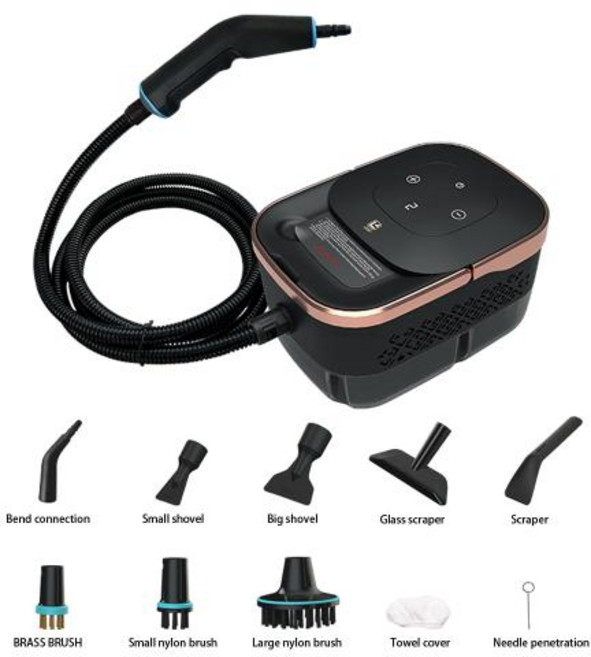 다용도 청소 호텔 매트리스용 스팀 청소기 얼룩 제거 딥 클리닝 주름 대용량 휴대용 기계 한경희스팀청소기 스팀물걸레청소기 한경희물걸레청소기 핸디스팀청소기 무선스팀청소기추천, 220-240V, 4)LEST-C2 touch screen, EU