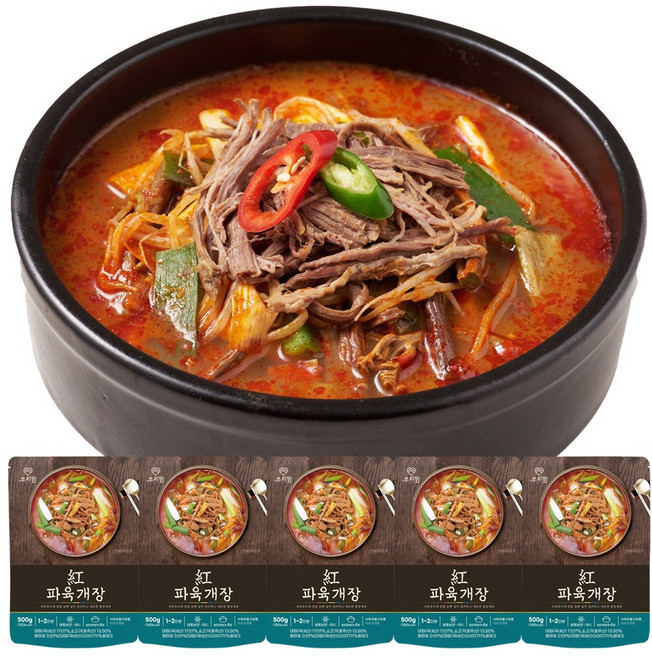 쏘리맘 홍파육개장 500g 5개 엠에스푸드 즉석 요리 캠핑 간단 간편 엄마손맛 간편식 혼밥 음식