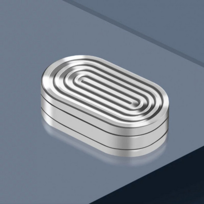 슬라이더 피젯토이 포커 게임 셔플 카드, 1개, 음파 푸시카드 3단계 은색