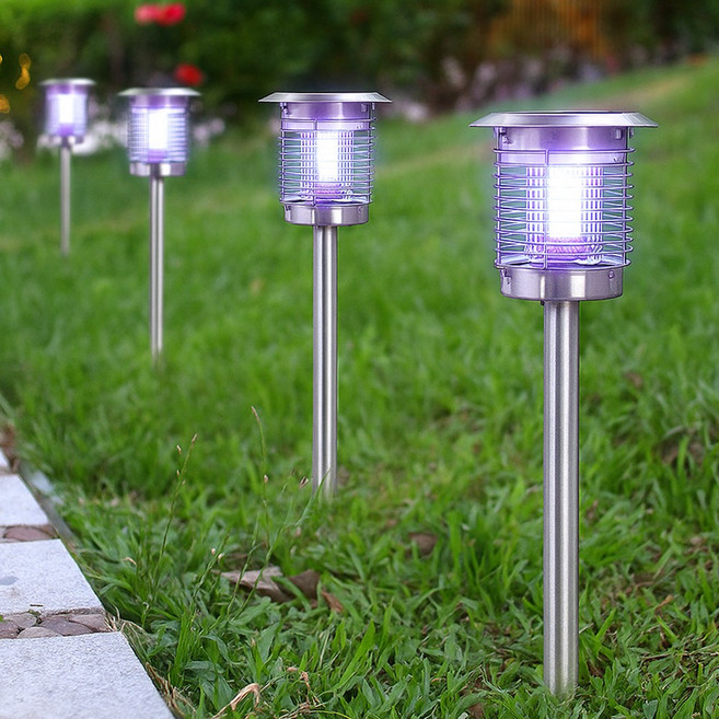 모싹제로 태양열 듀얼라이트 가든 포충기 모기퇴치기 LED/UV 주택조명 해충 벌레 날파리, MS-B 1개