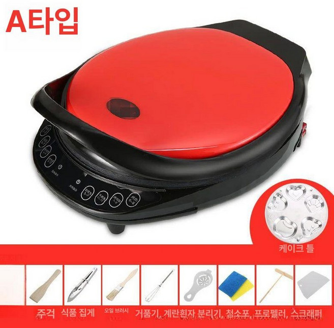 누릉지 만드는 기계 메이커 굽는 전병 팬 호떡 쥐포구이, 기본 색상, 34cm 내경31cm깊이3cm 9종 세트