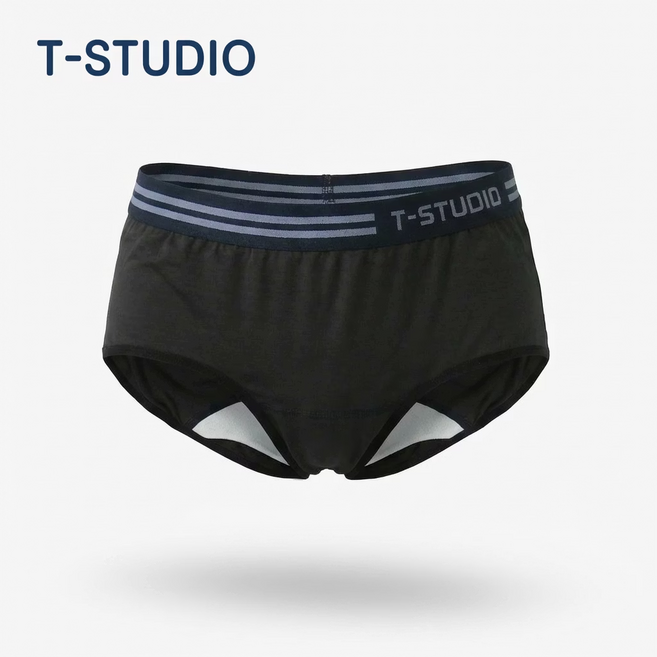 T-STUDIO 石墨烯三角蝶翼生理褲, 黑色