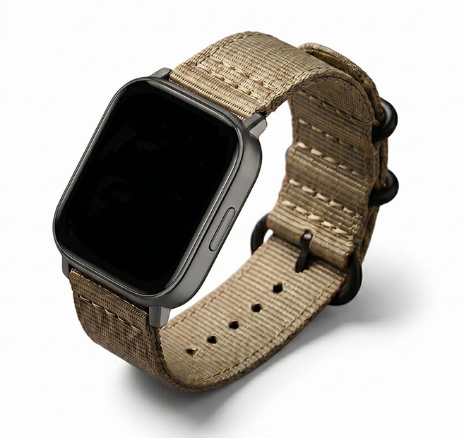 오네꼬네 레드미 워치5 라이트 액티브 호환 스트랩 시계줄 나토 밴드 나일론 22mm, 베이지, 1개