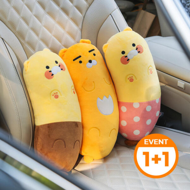 리튬포어스 카카오프렌즈 발라당 차량용 목쿠션, 춘식이, 2개