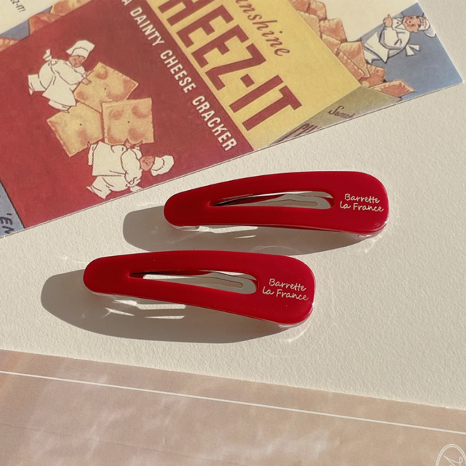 Small Tick 데일리 아크릴 컬러 헤어 똑딱핀 (12color)