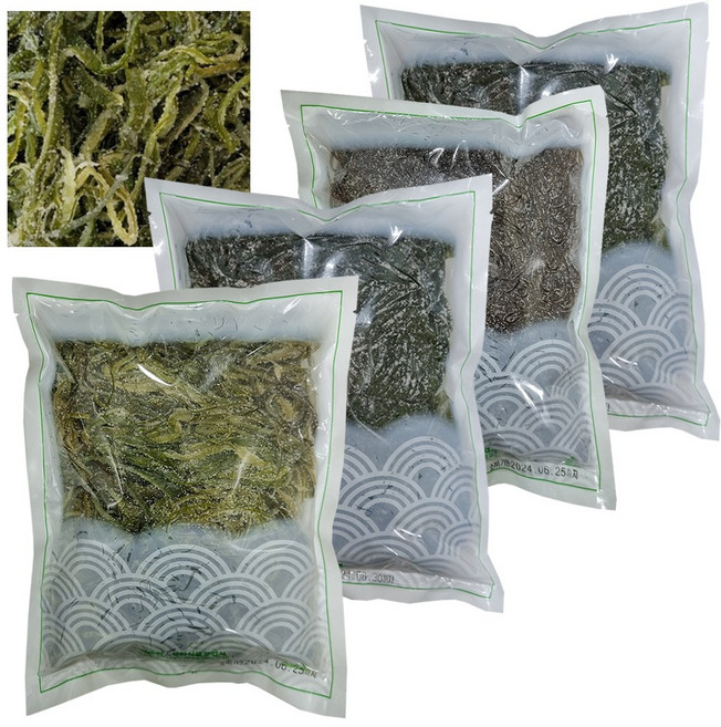 [삼화해조류] 염장 4kg 1kg X 4개 미역줄기 꼬시래기 쌈다시마 채다시마 4종중 최고의 품질 맛있는반찬, 염장 쌈다시마 1kg X 4개