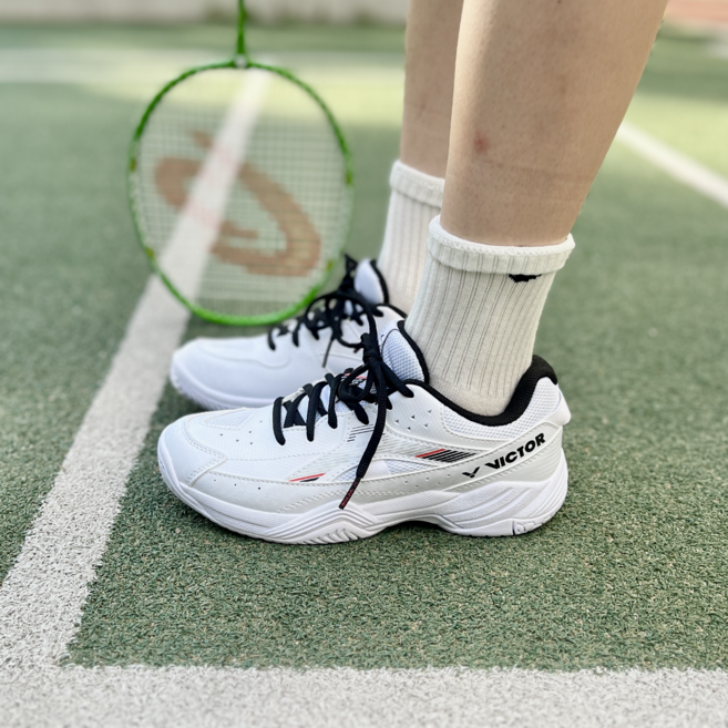 빅터 VCTO 남성 여성 공용 배드민턴화 인도어화 운동화 탁구화 배구화 헬스화 체대입시 화이트