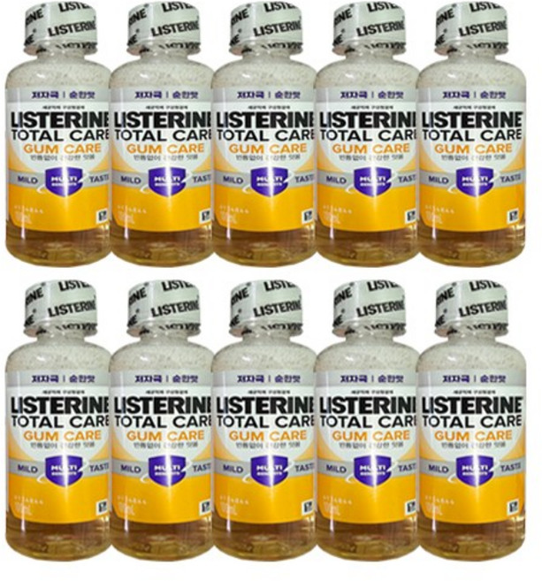 리스테린 토탈케어 검케어 마일드 구강청결제, 10개, 100ml