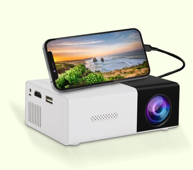 YG300 홈 4K HD 프로젝터 침실 거실 시네마 USB HDMI 호환 가능, 01 영국 플러그, 03 Black