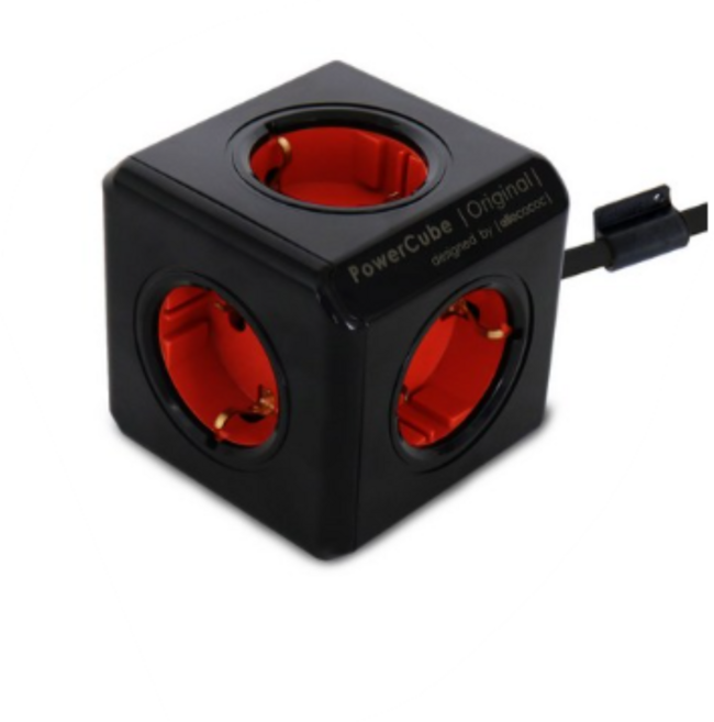 파워큐브 익스텐디드 컬러 멀티탭 2.0 5구 1350BC, 1.5cm, 5구 검정, 1개