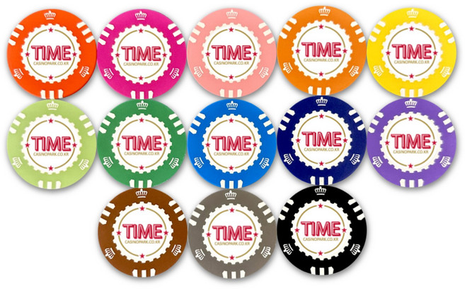 타임칩 홀덤 용품 자체제작 카지노칩, 퍼플, 1개