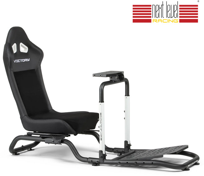 넥스트레벨 VICTORY 빅토리 레이싱시트 레이싱휠 거치대 (시트포함 NEXTLEVEL RACING 공식수입정품 판매처 에이투비 확인 후 구매요망), 1개, 블랙화이트, NLR-S042