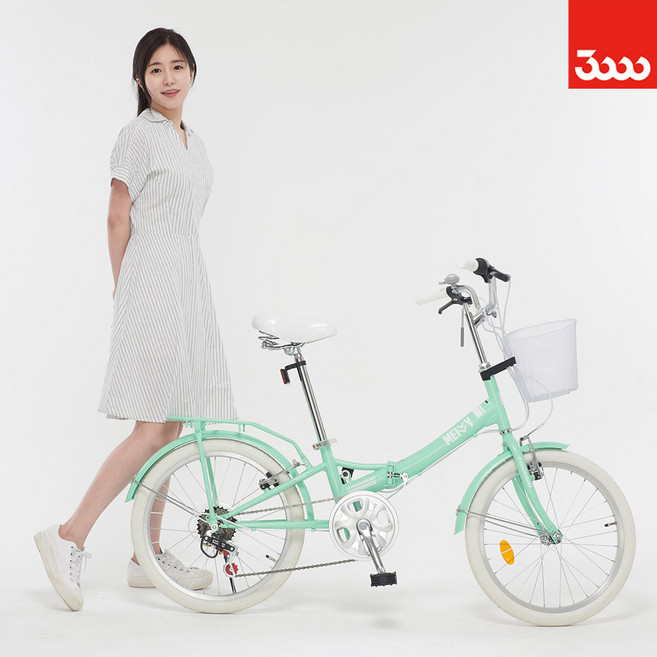 삼천리자전거 접이식 미니벨로 메이비22, 1개, 155cm, 민트