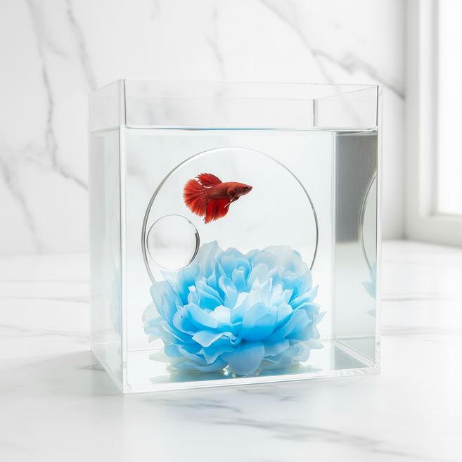 리비아쿠아 안깨지는 베타어항 미니 수족관, 줌탱크 투명, 1개