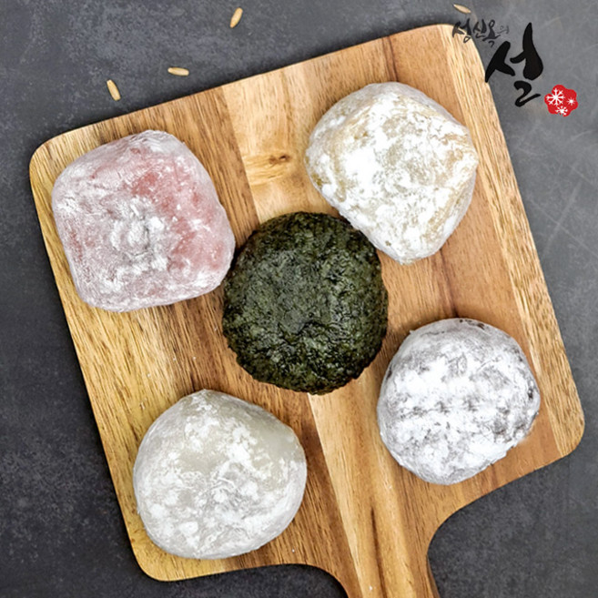성신옥의 설 오색찹쌀떡(전통떡 쑥떡 흑임자떡 백련초떡 호박떡), 10개, 100g