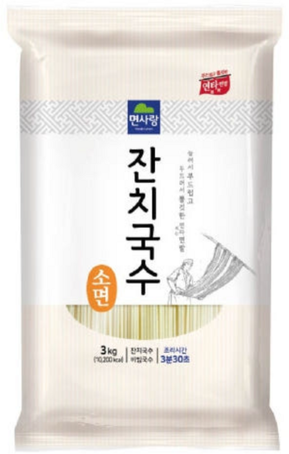 면사랑 면사랑잔치국수(소면), 3kg, 1개
