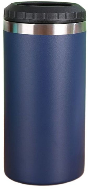 윈스튜디오 보온 보냉 캔쿨러 캔홀더 스테인리스 맥주 소주, 블루, 1개, 473ml