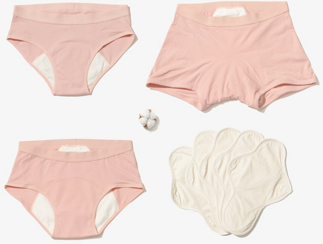 [SET]싸이클린 여성 생리팬티 베이직 패키지 식약처허가 입는생리대 면생리대 삼각 사각 드로즈