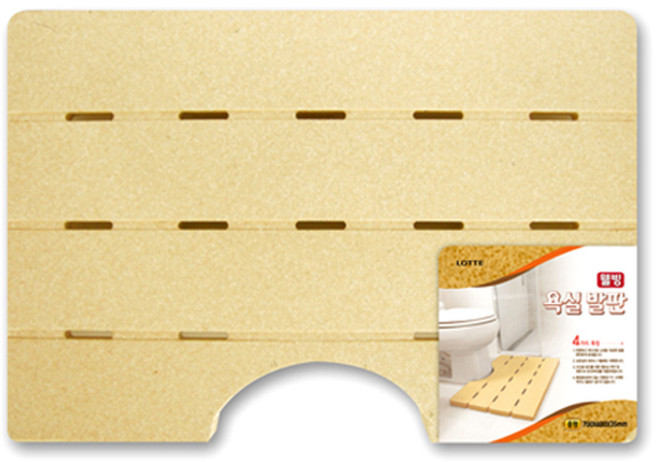 롯데이라이프 웰빙 욕실 발판 아이보리 중형, 1개