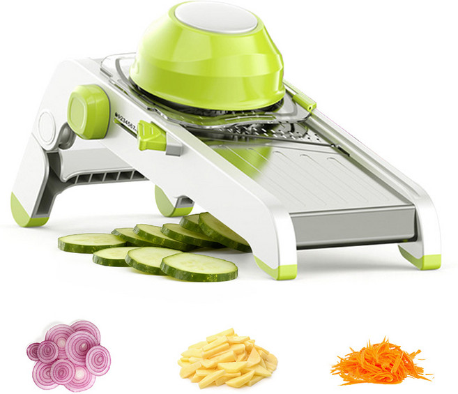 홈컴 채칼 스텐 슬라이서 야채 만능 채칼, 그린, 1세트