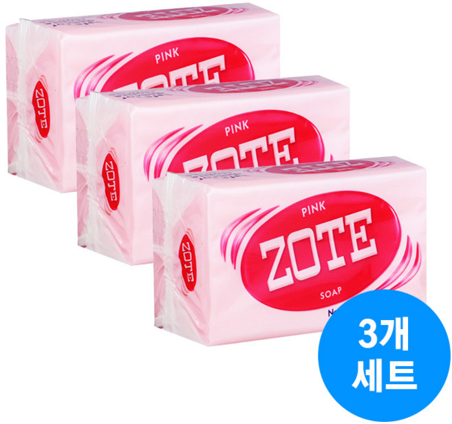 [미국발송] 조트 빨래비누 세탁비누 ZOTE Pink Soap, 3개, 400g