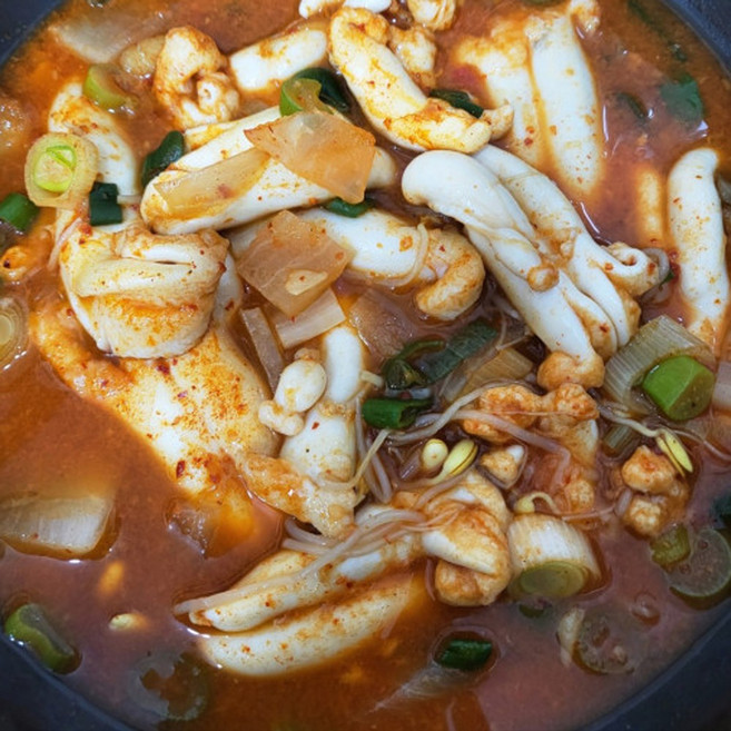 자연순수 원양산 오징어 내장 (해물탕소스 포함) 신선 냉동 보관 손질 완료, 2개, 500g