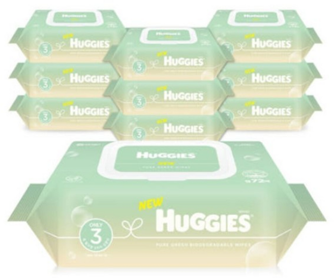 하기스 퓨어 그린 물티슈 캡형 470923, 1g, 1매, 20개