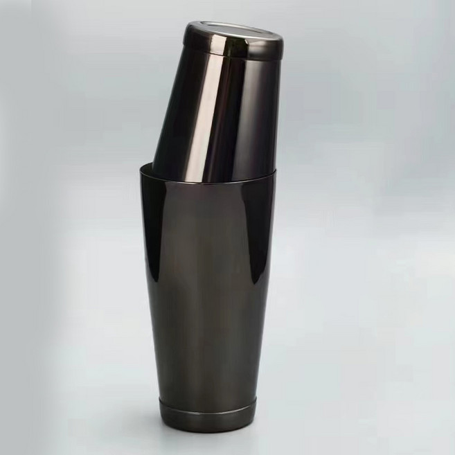 스테인리스 칵테일보스톤쉐이커 세트750ml+550ml 홈바용품 11종세트 바텐더도구 JL.TJQTZ11JT, 칵테일 셰이커, 검정색, 1개