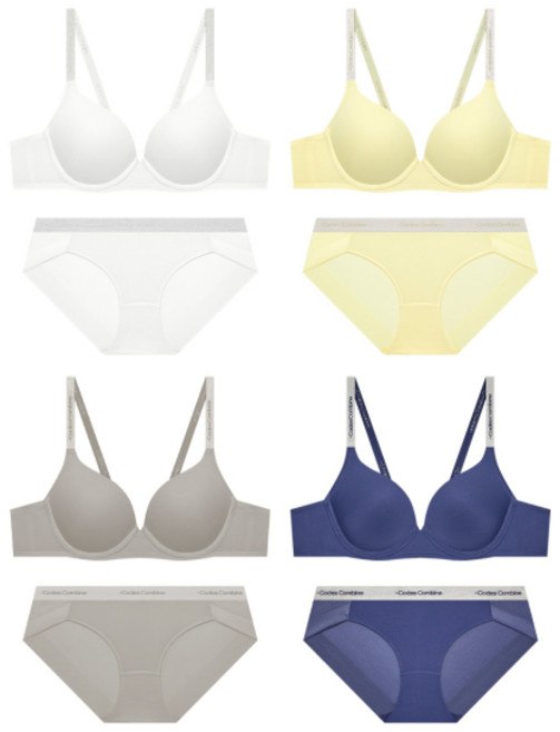 코데즈컴바인 실버밴드 쉘론 풀컵 브라 햄팬티 세트 CFWRP191SET 146315