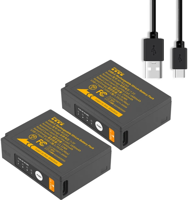 호환 후지필름 X-M5 X100VI X100V X100F X-T3 X-T30 X-T30 II X-E4 X-A5 X-A7 X-S10 X-Pro3 카메라용 1680m, 03 2 Pcs Battery