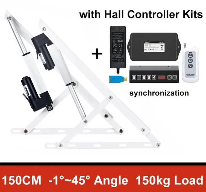 창문 소파 침대 플레이트 메커니즘 지지대 프레임 전기 리프팅 로드 업턴 공압 박스 조절 가능한 베드스톡, 01 빠른  Mainland, 09 150CM-HALL