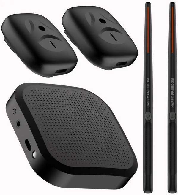 전기 에어 드럼스틱 휴대용 전자 가상 드럼 페달 스마트 성인 선물, 1) Enjoy Style, 1개