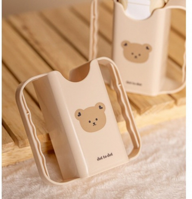 아가드x돗투돗 아기 우유 미니 팩 홀더 125ml 팩음료 전용 유아 두유 주스 컵 손잡이, 돗꼼, 1개