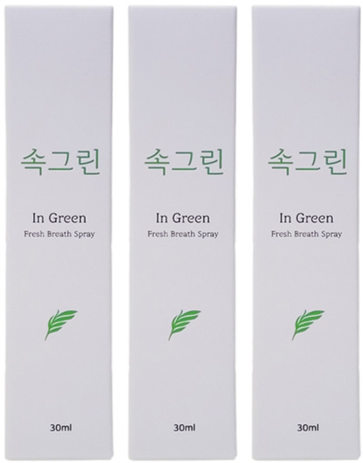 속그린 구강 스프레이, 30ml, 3개