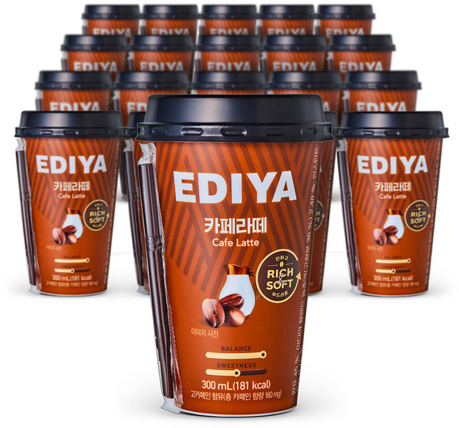 이디야 커피 신선한 우유로 더고소한 카페라떼20입, 단품, 1개